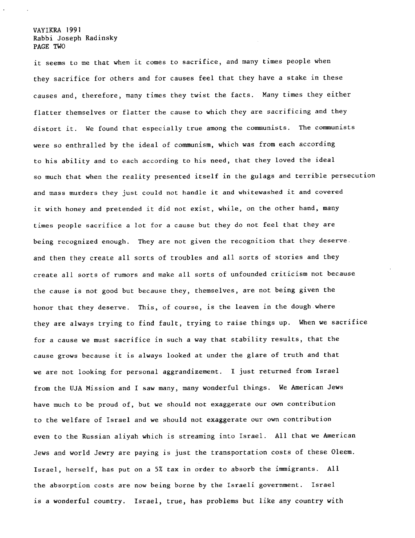Vayikra 1991