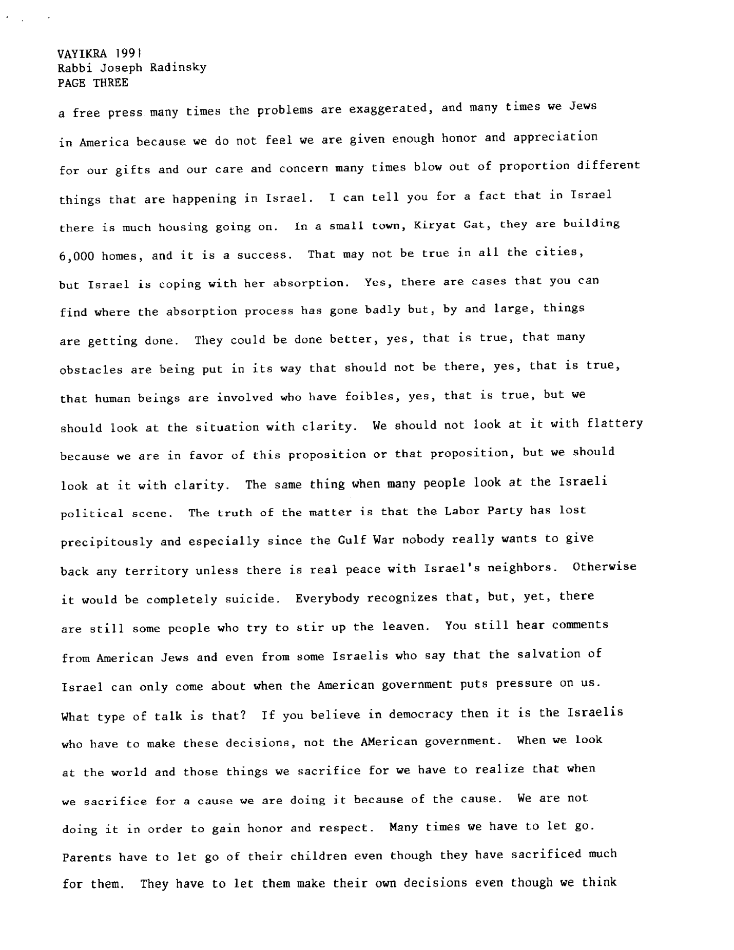 Vayikra 1991