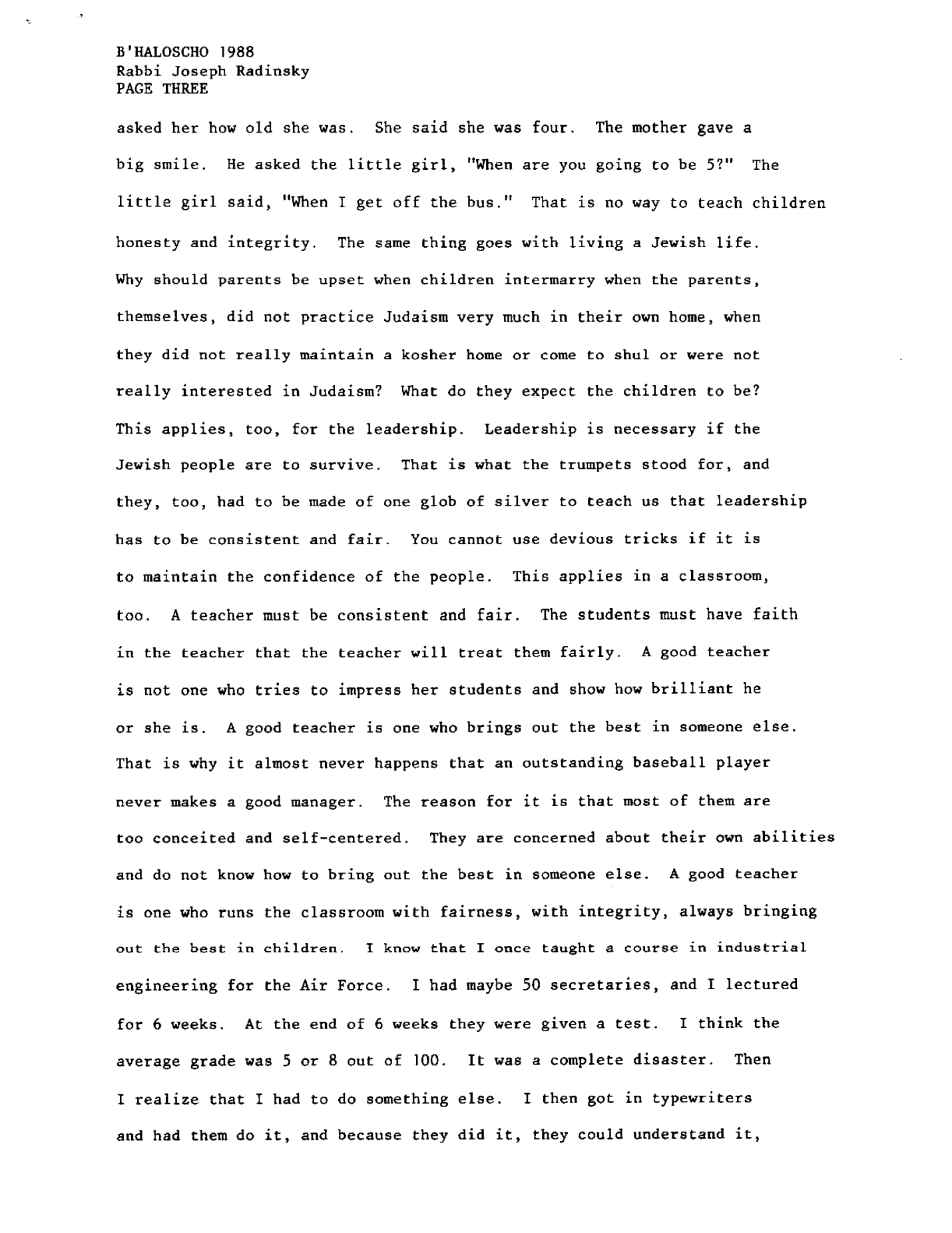 behalotecha 1988