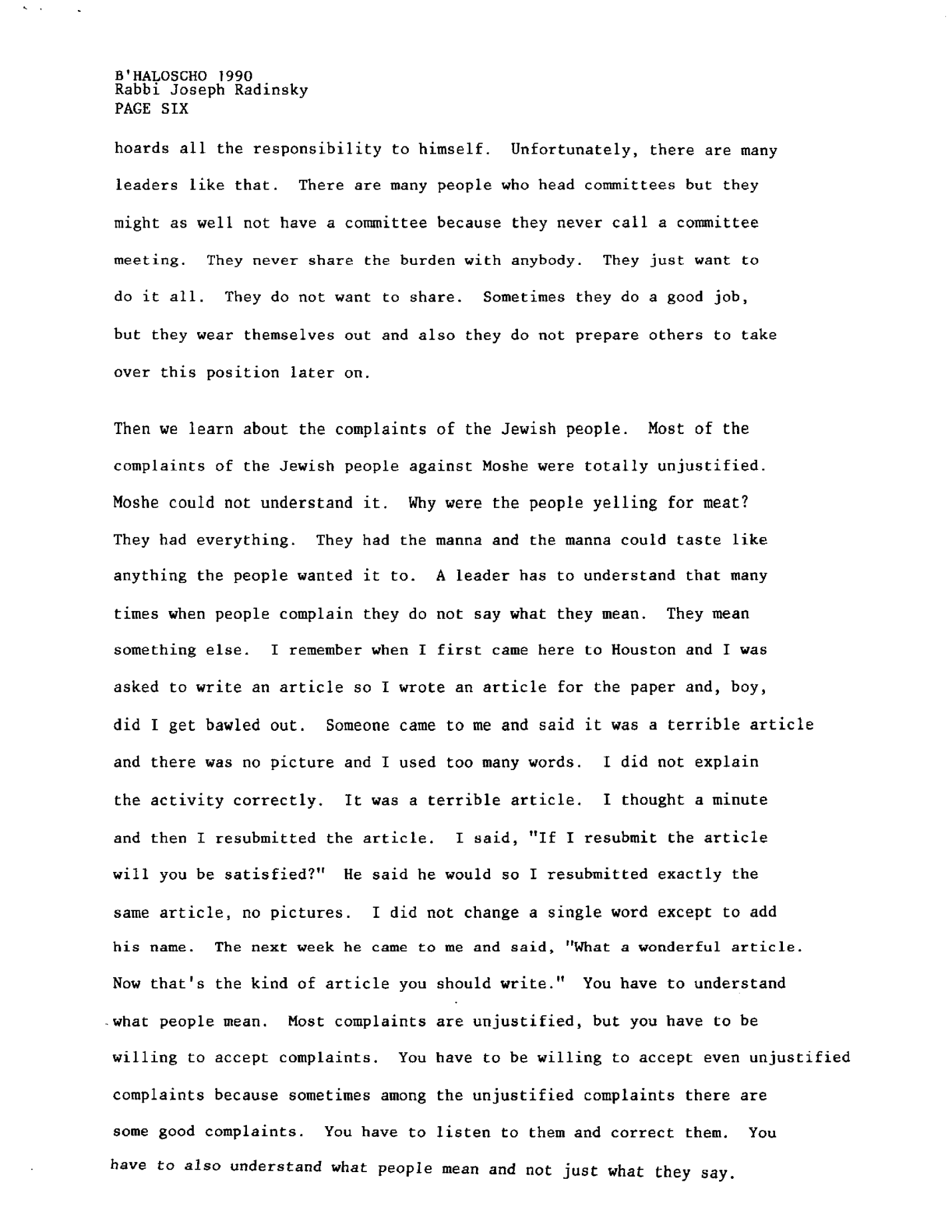 behalotecha 1990