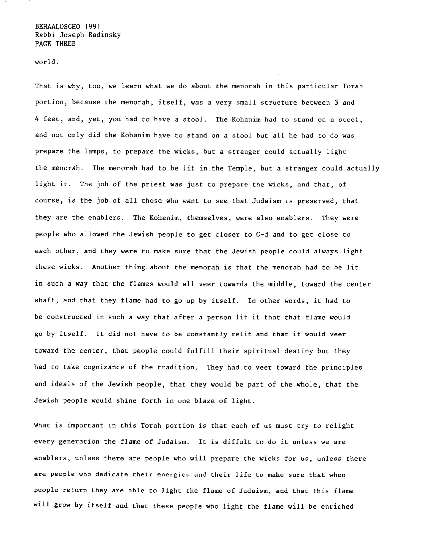 behalotecha 1991