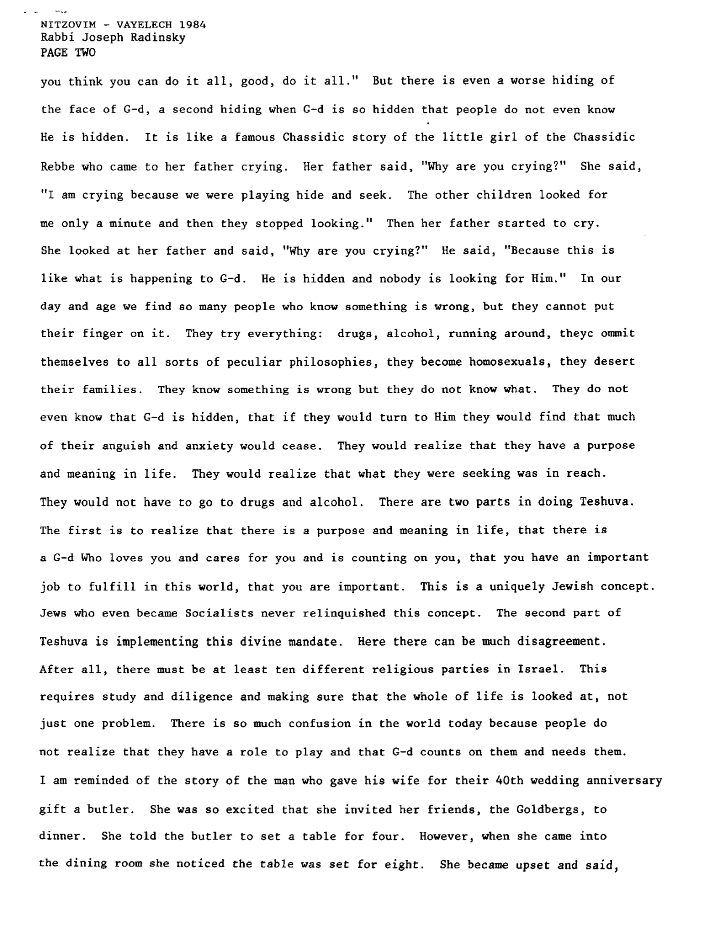 nitzavim 1984
