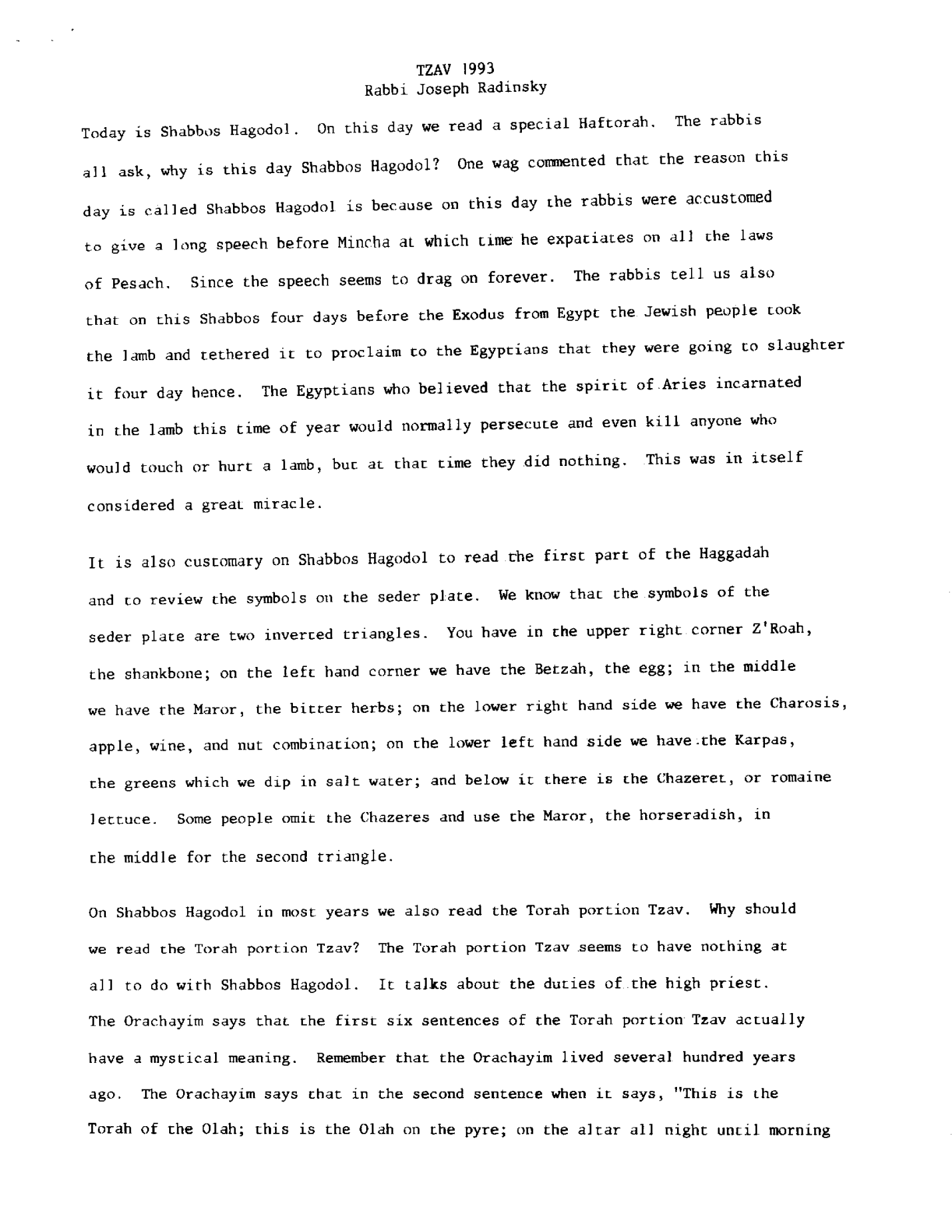 tzav 1993